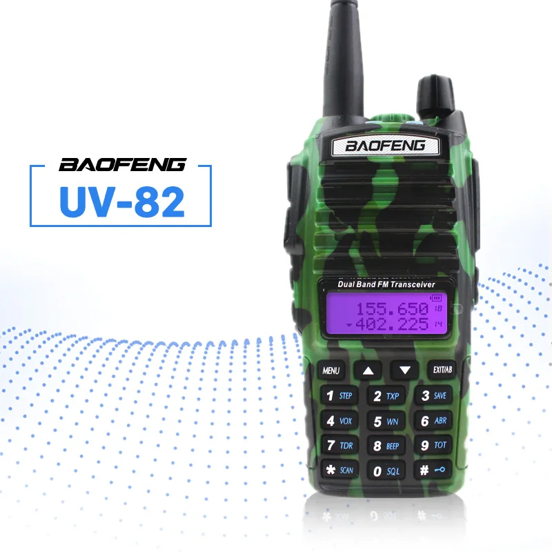 Baofeng UV-82 рация 5 Вт двойной PTT 137-174/400-520 МГц UV 82 Ham Любительская портативная двухсторонняя радиостанция для охотничьего трекера