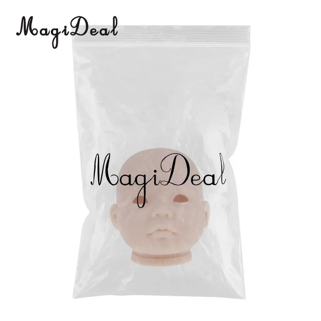 20inch Vinyl Unpainted Reborn Boy Doll Head Mold Kits Newborn Baby Doll DIY Making #3