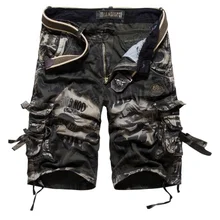 ZOGAA летние мужские карго шорты крутые камуфляжные хлопковые мужские шорты в повседневном стиле брендовые пляжные Удобные Свободные камуфляжные мужские карго шорты