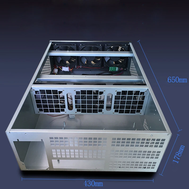 Crypto Coin Open Air Mining Frame Rig Graphics Case ATX Fit 6 GPU Ethereum ETH ETC ZEC XMR USB miner rig sever chassis for 1080 Crypto Coin Open Air Mining Frame Rig Graphics Case ATX Fit 6 GPU Ethereum ETH ETC ZEC XMR USB miner rig sever chassis for 1080