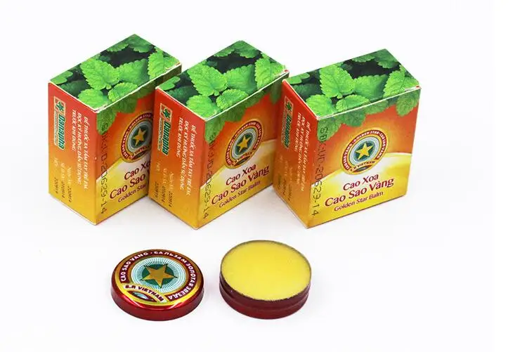 

20pcs 4g Golden Star Balm Ointment For Headache Dizziness Insect Stings Heat Portable Body Care Feminine Hygiene Product