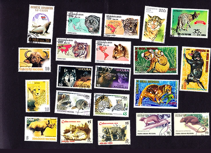 Imemo 50 шт./партия диких животных из разных стран без повтора неиспользованных почтовых марок для сбора