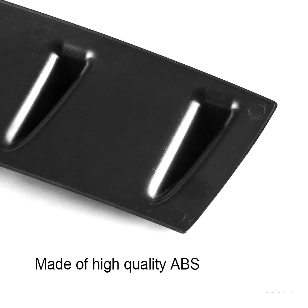 ABS черный блеск заднего бампера Диффузор спойлер плавник акулы комплект подходит для универсальных автомобилей автомобиля Стайлинг углеродного волокна вид