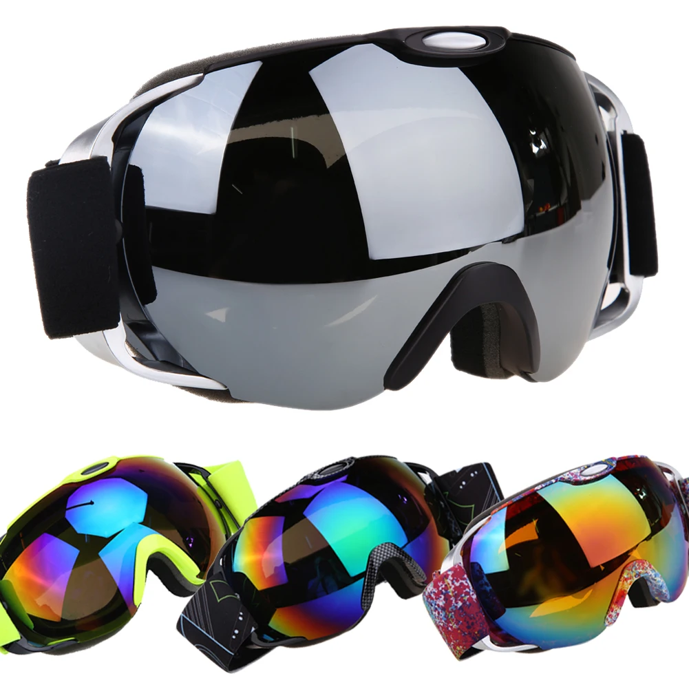 Professional Ski Goggles Double Layers Uv400 Anti Fog Big Ski Mask