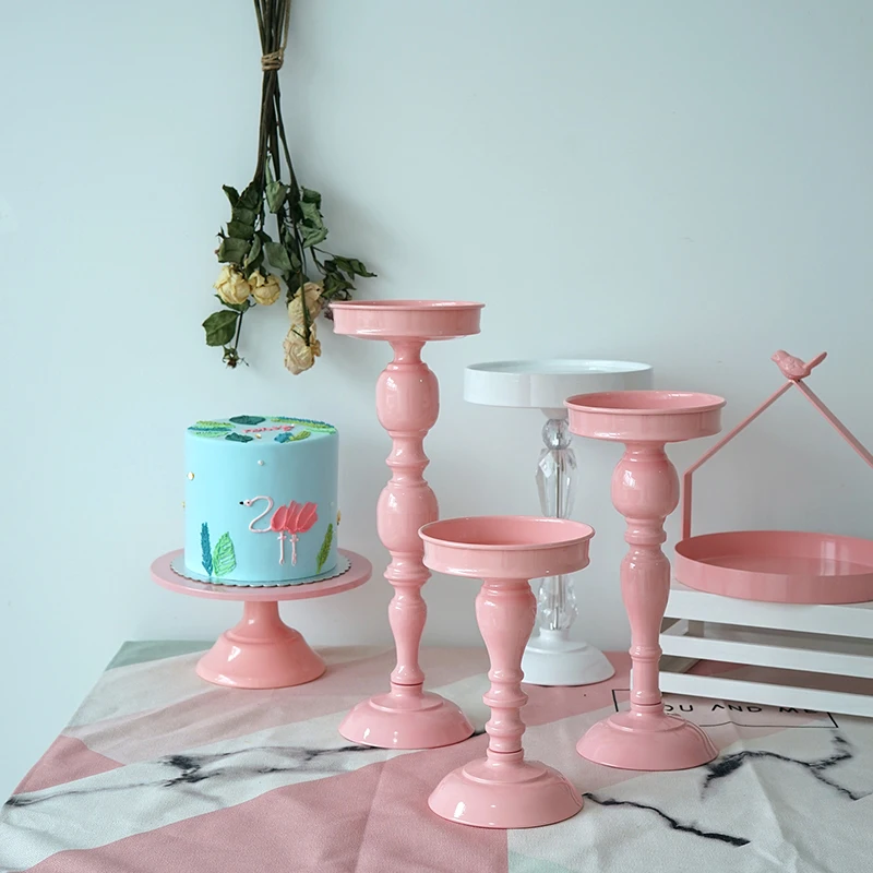 Европейские розовые подсвечники свадебные украшения Подсвечники железная подставка для тортов десертов домашний стол ваза для хранения ZT147B