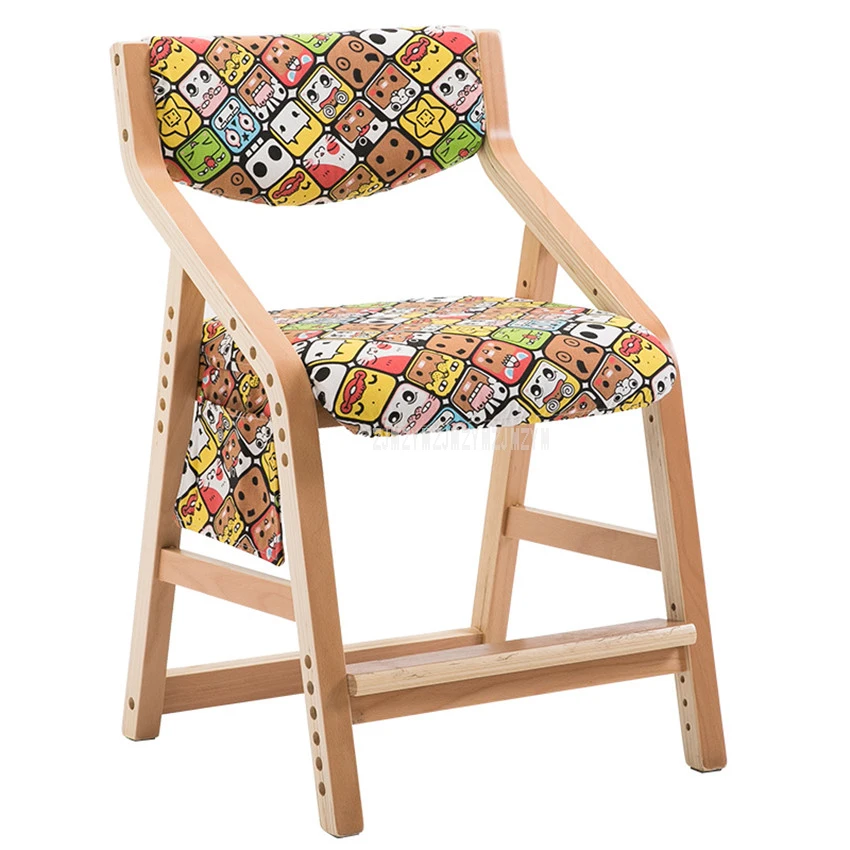 

Nodic Solid Wooden Wood Child Student Chair Height Adjustable Small Computer Posture Correction Chair Washable Children Chair
