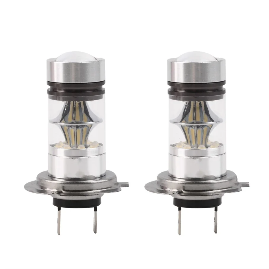 2Pcs H7 100W High Power COB LED Auto Car Headlight DRL Fog Driving Light Lamp 20