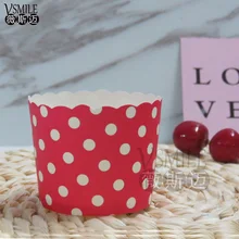 100 шт мульти красный цвет белый горошек сердце розовый горошек сладкий время кролик обезьяна панда упаковка для капкейков бумажный стакан для выпечки свадьба день рождения