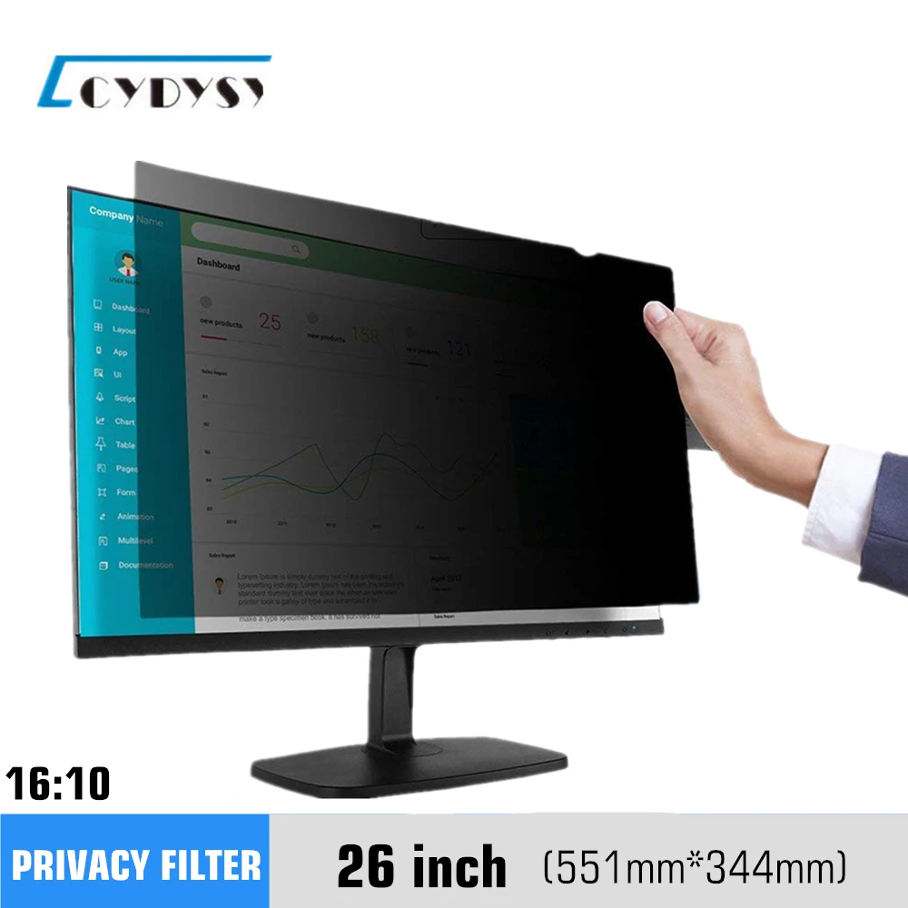 26 inch Privacy Filter Screen Protective film for 16:10 Widescreen Computer 21 11/16 26 inch Privacy Filter Screen Protective film for 16:10 Widescreen Computer 21 11/16