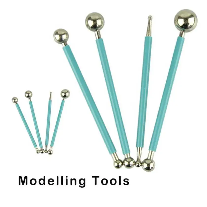 Voberry 4pcs DIY Stainless Baking Cake Tools Fondant Decorating Modelling Tool  8.9