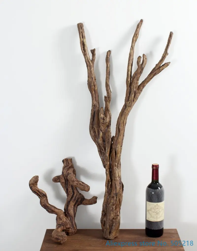 1 шт. искусственный гибкий мягкий пластиковый сухиветки дерево корень украшение