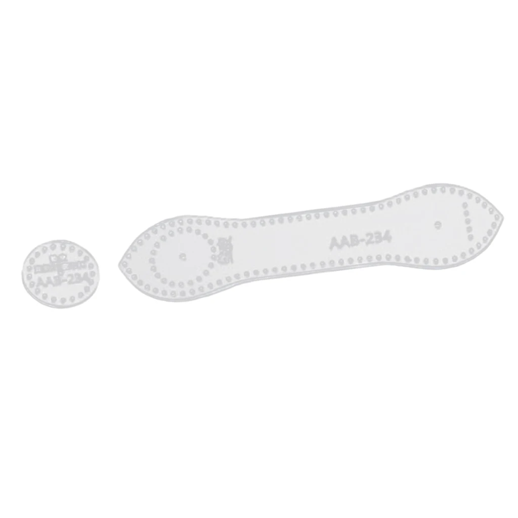 Clear DIY Leather Craft Acrylic Coin Purse Keychain Pattern Stencil Template Tool