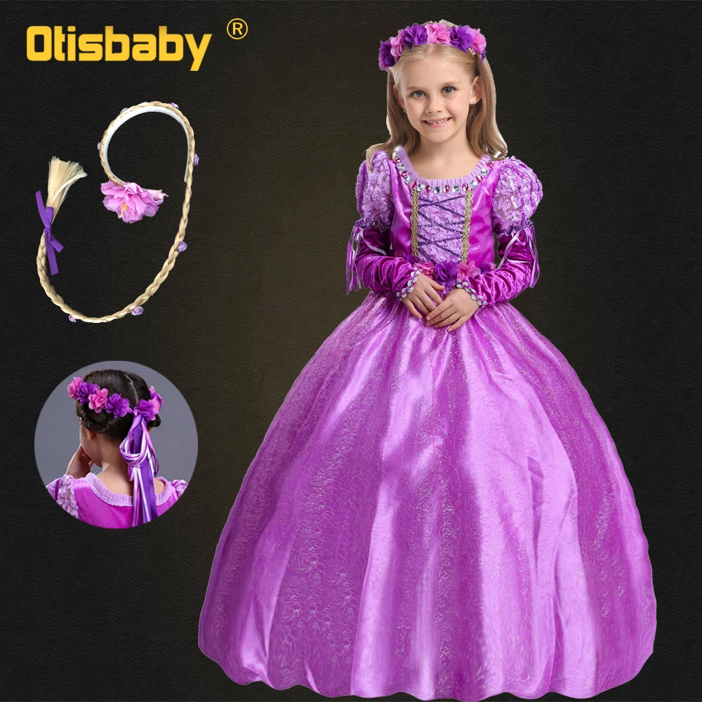 New Year The Tangled Costume Rapunzel Dress Princess Rapunzel
