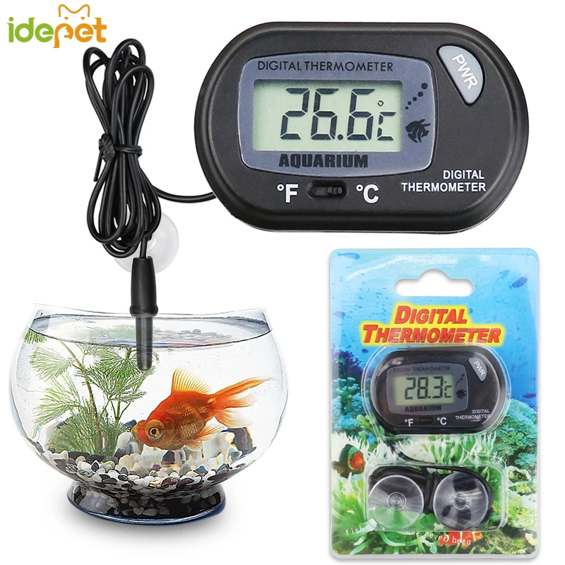 Buy Aquarium Fish Tank Thermometer Pet Peptile Digital Thermometer Suction Cup