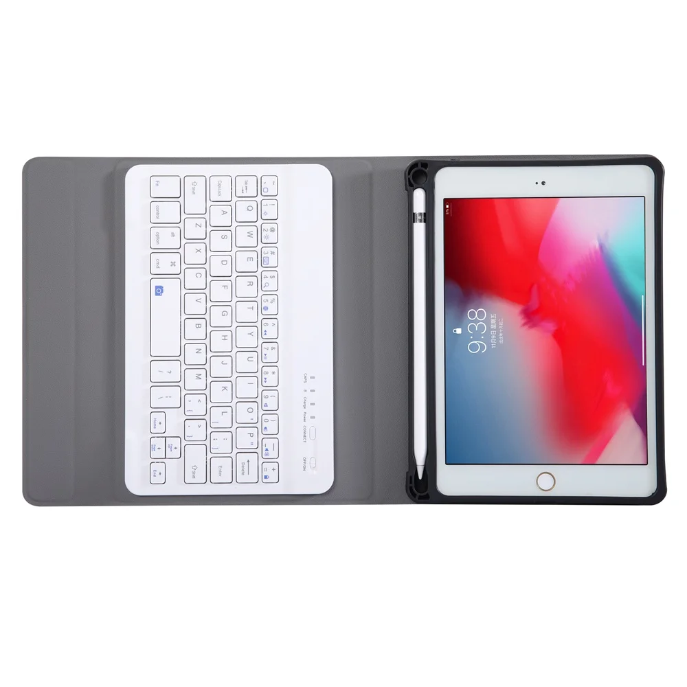 Для iPad mini 5 2019 2 в 1 съемная Bluetooth Русская/Иврит Клавиатура + тонкая подставка из