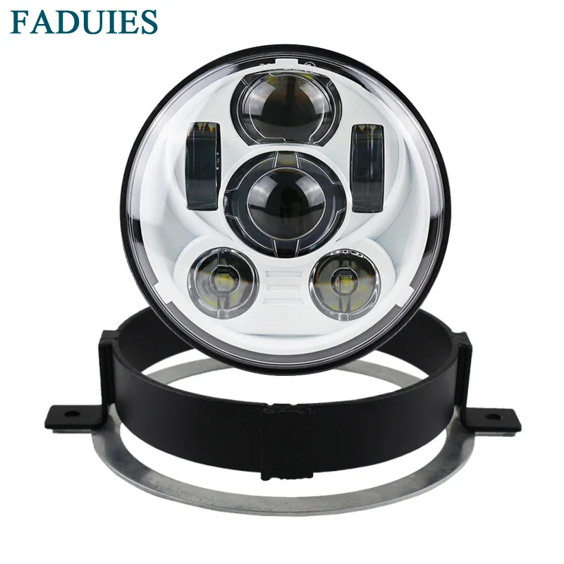 Honda VTX 5 34 LED Chrome Headlight Kit with Bracket and Hardware - Plug and Play - Daymaker (5) 4