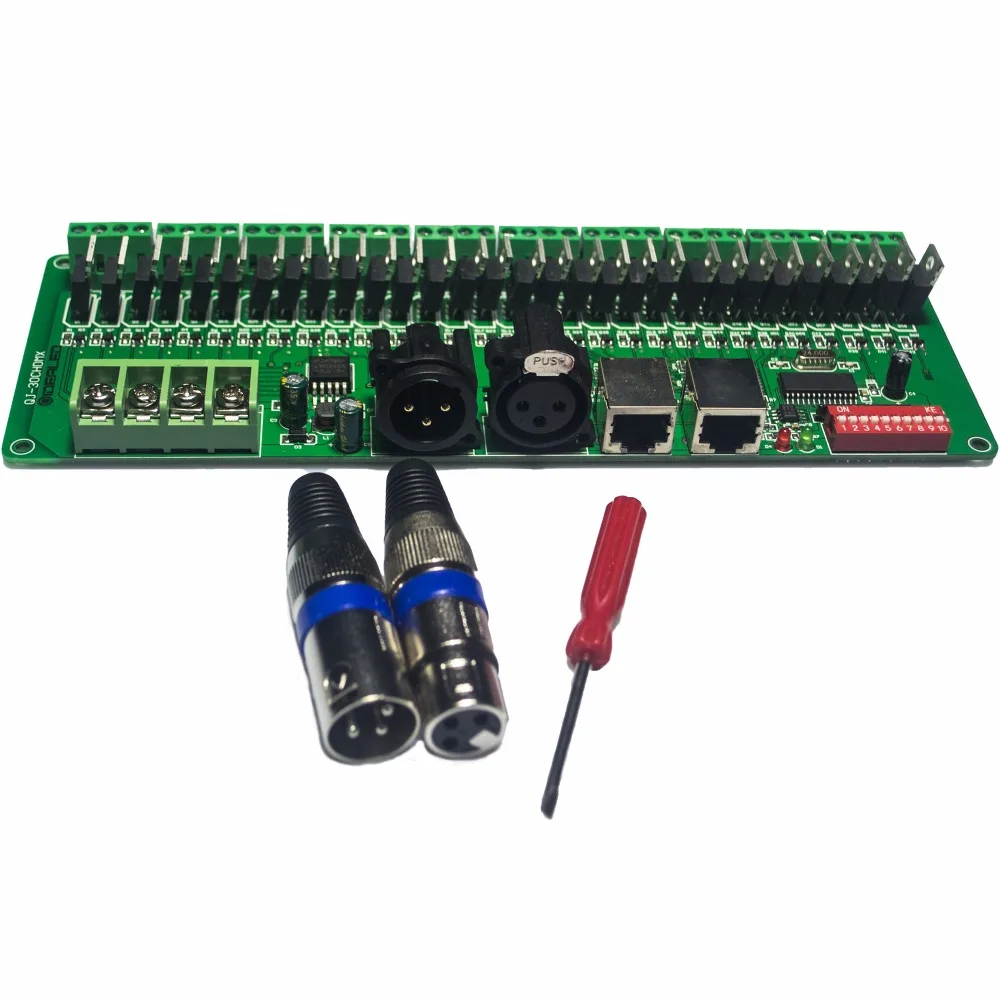 

Easy 27 channels / 30 channel DMX decoder & driver 60A DC12-24V best DMX 512 controller panel for RGB led lights