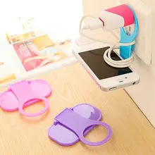 Cute Mobile Hanger Candy Color Wall Charger Hanger Convenient Cell Phone Holder
