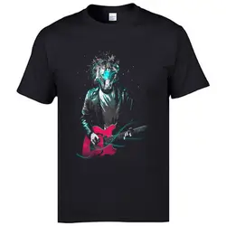 Рады гитарист Rocky крутые футболки мужские модные Повседневные принты 3D футболка более Размеры d Tall Размеры Джаз рок-группа футболка с