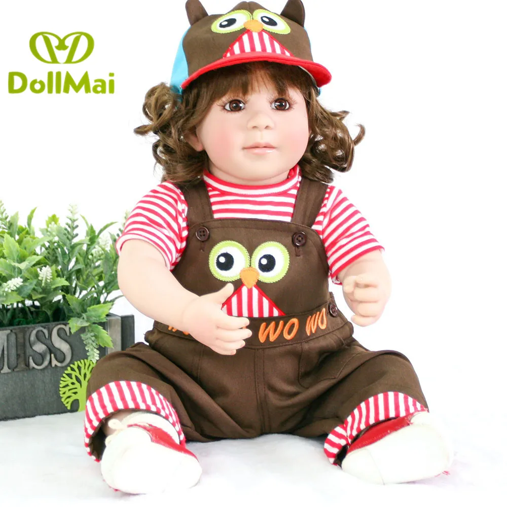 

60cm Silicone Reborn Baby Doll Toy 24inch Bebe Princess Reborn girl Toddler Babies Dolls for Child Birthday Gift
