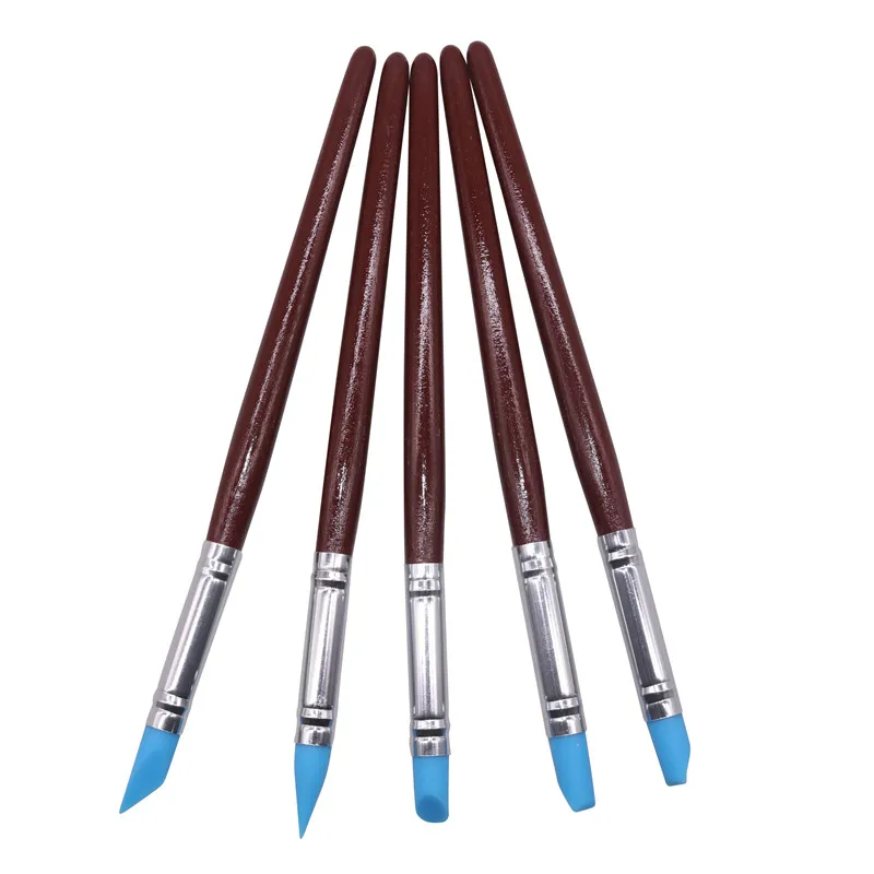 Buy 5 pcs Soft head Paint Brushes Trace modification pen Silicone pen Soft clay