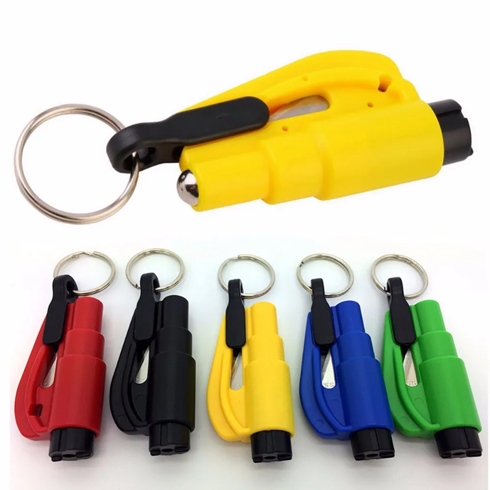 3 in 1 Emergency Mini Safety Hammers Auto Car Window Glass Breaker Seat Belt Cutter Rescue Hammer Car Life-saving Escape Tool