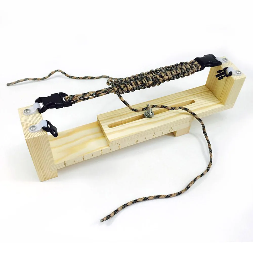 

35cm Parachute Cord Jig Bracelet Maker Wristband Knitting Tool Braiding Weaving Wristband DIY Wood Tool Hiking Sports Equipment