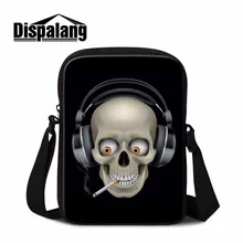 Dispalang модные женская маленькая сумка через плечо сумка Музыка панк череп 3D печать мини-сумка слинг сумка bolsas
