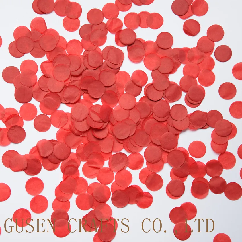 

3000pcs 2.5cm Circle Shape Wedding Sprinkles red Tissue Paper Confetti Boda Birthday Party Table Decoration Pinata Fillers