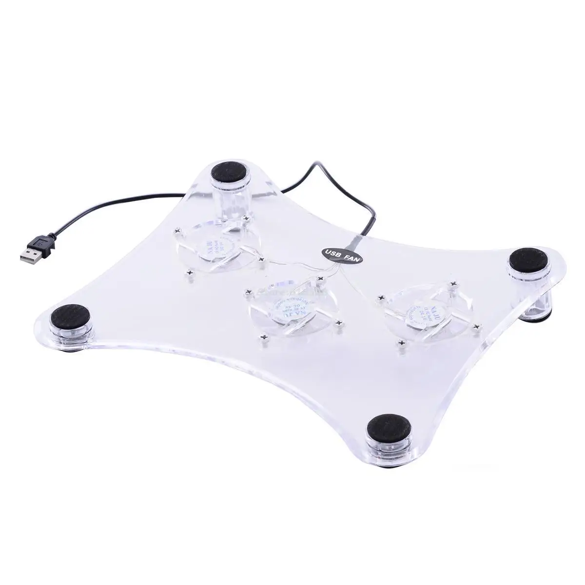 

3 Fans Notebook Cooler Base With Blue LED Light Notebook Cooling Pad Stand Air-cooled Computer USB Fan Support for 10-14