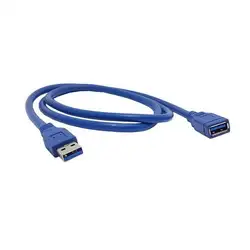 2 шт. USB 3,0 Тип мужчина к Тип Женский удлинитель USB3.0 утра до AF Удлинительный кабель 1,5 м белого и синего цвета черный Цвет
