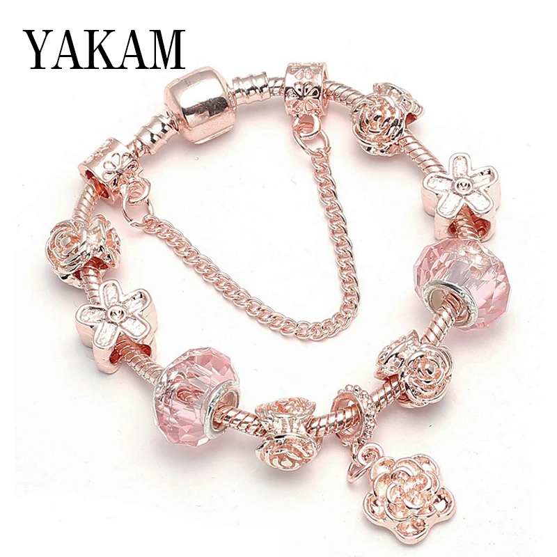 Подходят к оригинальному браслету Подвески Rosa Beads 2020 Весна цвета розового золота