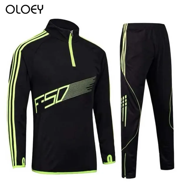 soccer training tracksuit men women football tracksuit two piece men's