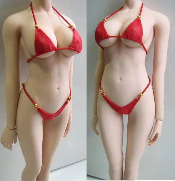 

Estartek Hand Made Customized PL64 1/6 Sexy Red Bikini Set for 12inch Tbleague Phicen Action Figure DIY