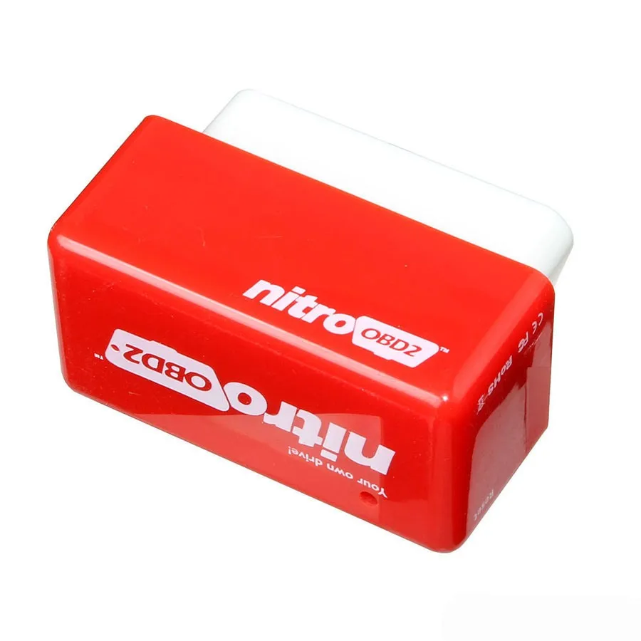 10 шт./лот Мощность NitroOBD2 чип тюнинг коробка для автомобилей Nitro OBD2 подключи и Драйв OBDII Интерфейс с коробочный красный цвет