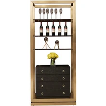 Luxury italian wine cabinet design stainless steel Vitrine