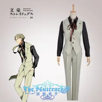 

Anime Bungo Stray Dogs Armed Detective Agency Doppo Kunikida Cosplay Costume Any Size Unisex For Halloween Customized 2019 New