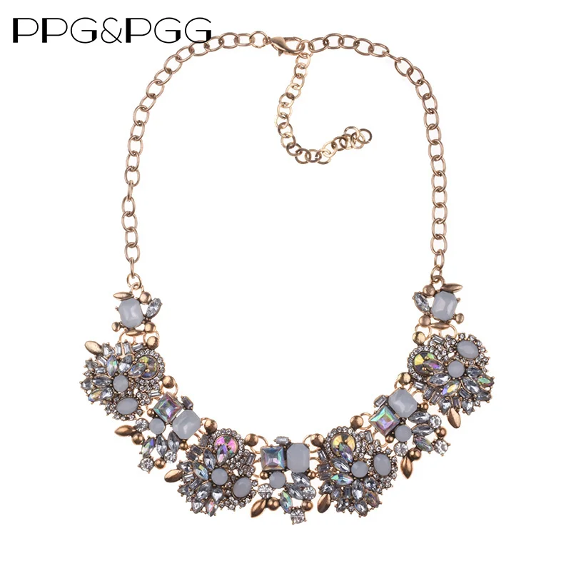 

PPG&PGG 2019 NEW Nekless Fashion Choker Neckless Unique collar pendants Statement Jewelry for Women Crystal Maxi necklaces