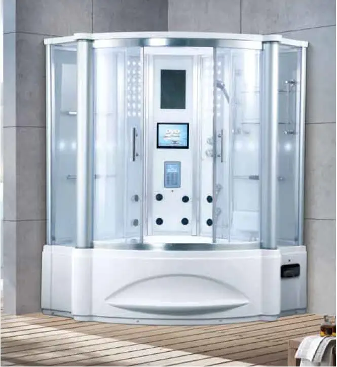 1500x1500x2200mm Bathroom Wall Corner Steam Shower Enclosure Tv Mult