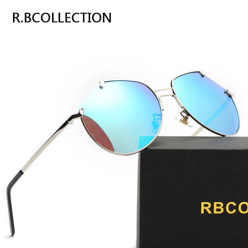 R. bcollection 2018 Для женщин oversize Солнцезащитные очки для Ретро щит Форма Защита от