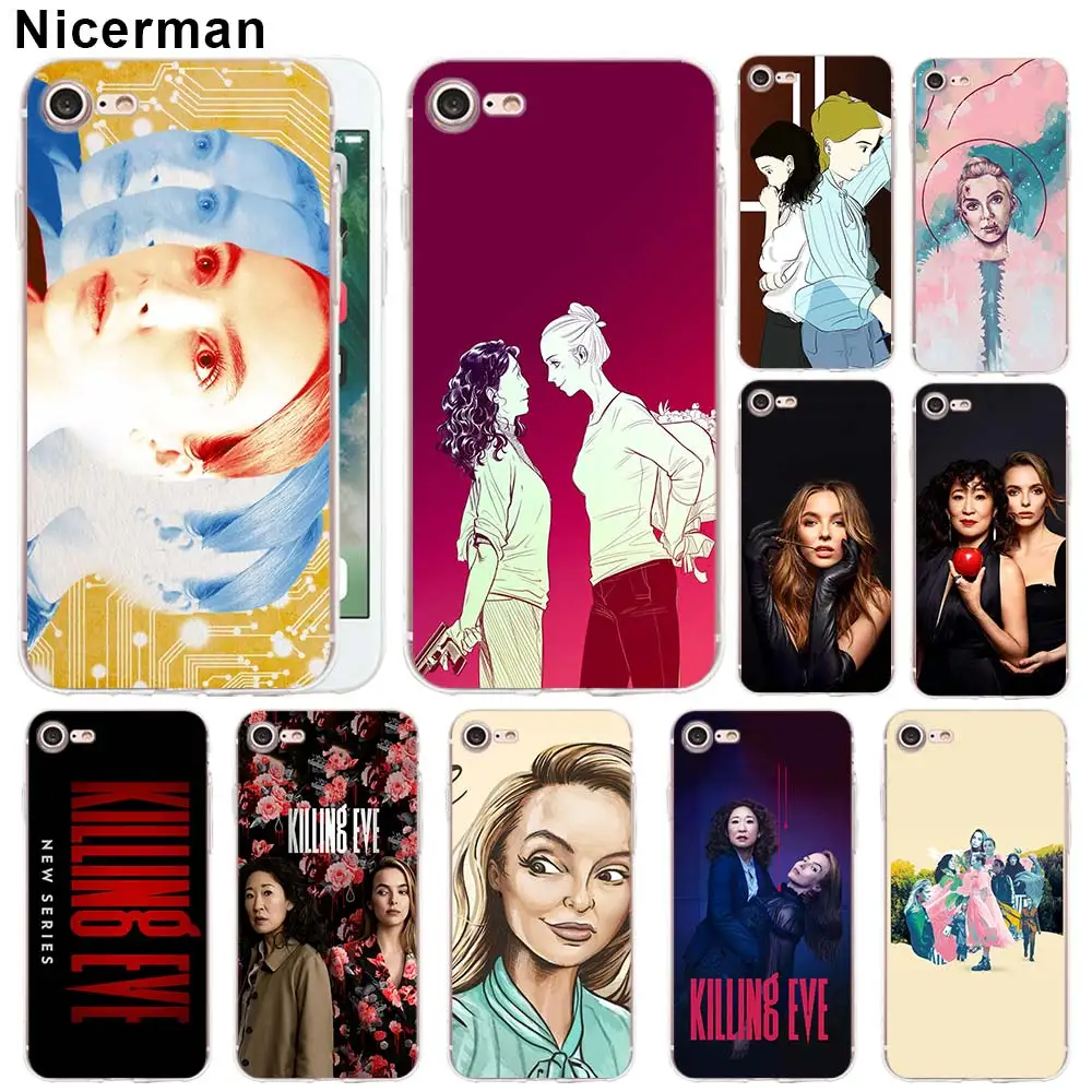 

Clear TPU Case for iPhone X XS XR XS Max 7 8 Plus 6 6s Plus 5 5S Cover movie tv show Killing Eve poster Soft Silicone case