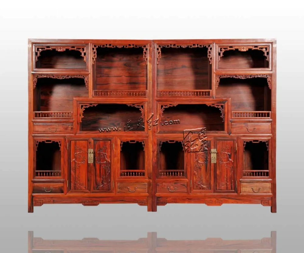 Китайский антикварный твердый деревянный книжный шкаф Curio шкаф для чая, подпиливающий стенд, палисандр, журнальные стеллажи, мебель для гостиной, книжная полка