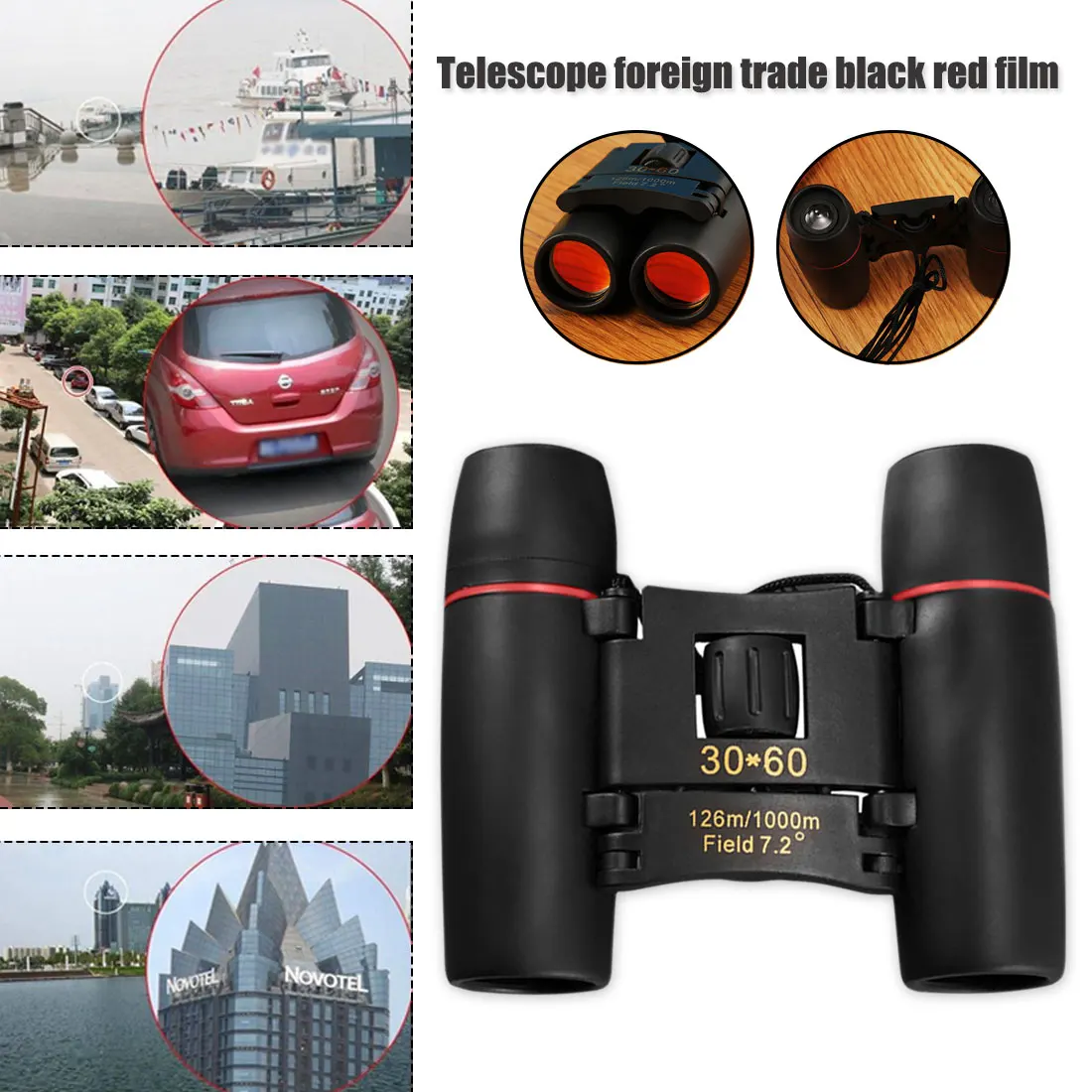 مصغرة المهنية التكبير 30x60 HD الرؤية مناظير تلسكوب نظارات للصيد الحفل في الهواء الطلق الرياضة السفر