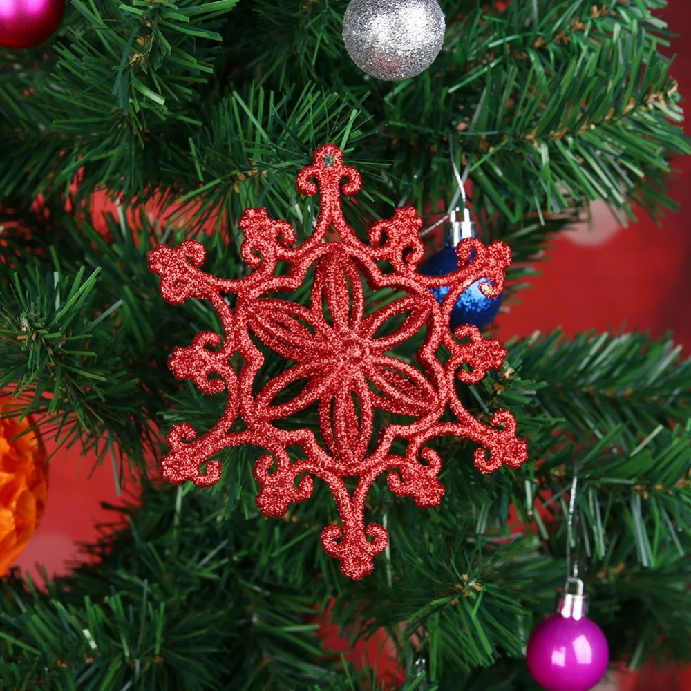 

1pc Christmas 3D Snowflake Glitter Pendant Ornaments Shinning Xmas Tree Window Decoration Hanging Navidad Home New Year Gifts