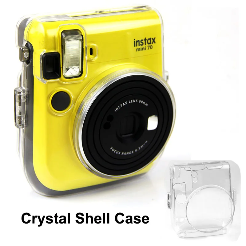 

Fujifilm Instax Camera Crystal Case PVC Transparent Strap Shoulder Bag Protector Mini 70 Instant Film Camera Shell Cover Gifts