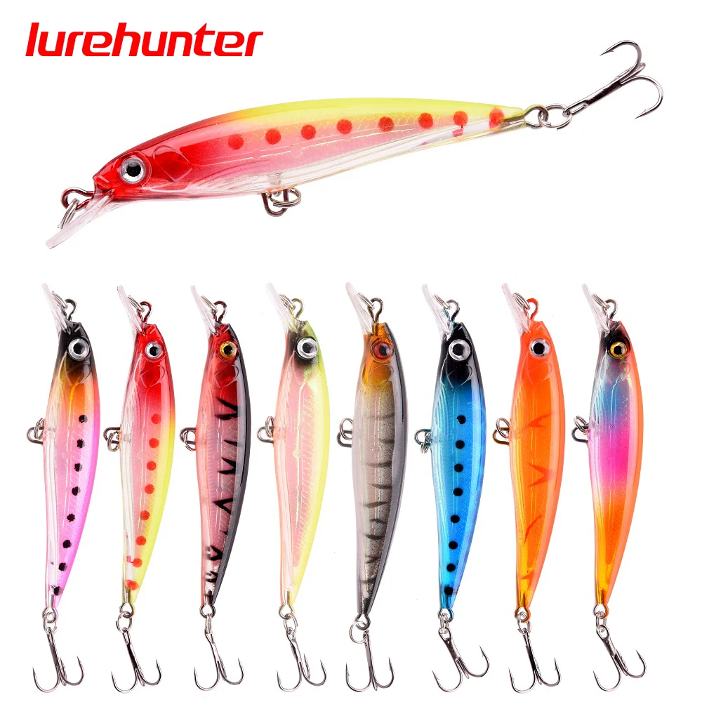 8PCS Topwater Fishing Minnow Fish Bass lure hook baits 11cm//10g