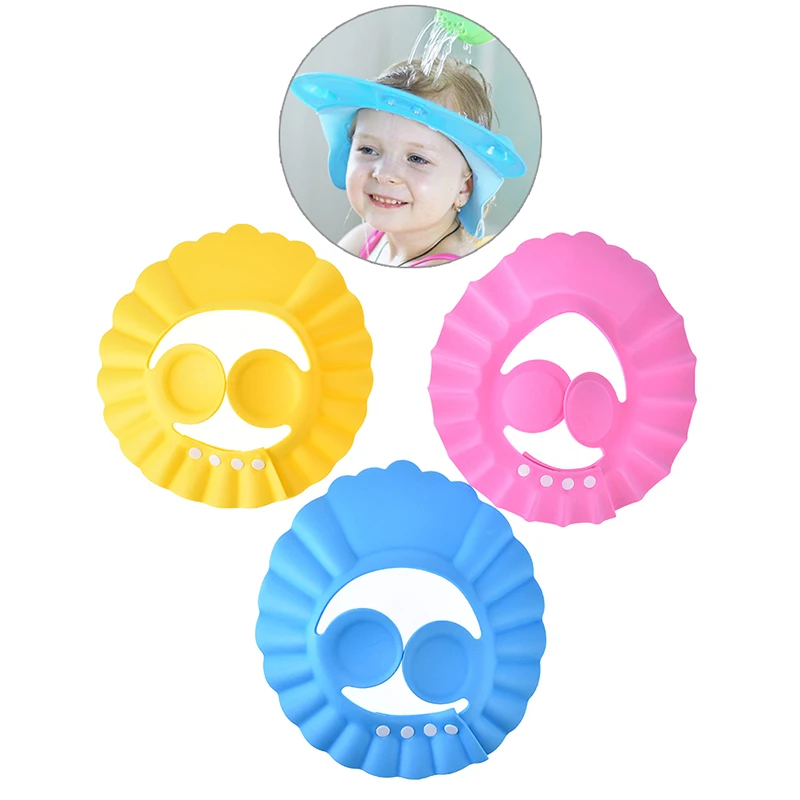 Регулируемая мягкая детская шапочка для душа детский уход за ребенком во время купания защита детский душ для купания шапочка 3 цвета