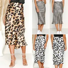 Hot Sale Women Leopard Print Skirts High Waist Bodycon Slim Fit Midi Skirts for Summer CXZ