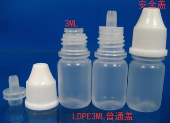 

300pcs/lot 3ml liquid container for drops/essential oil/screw cap