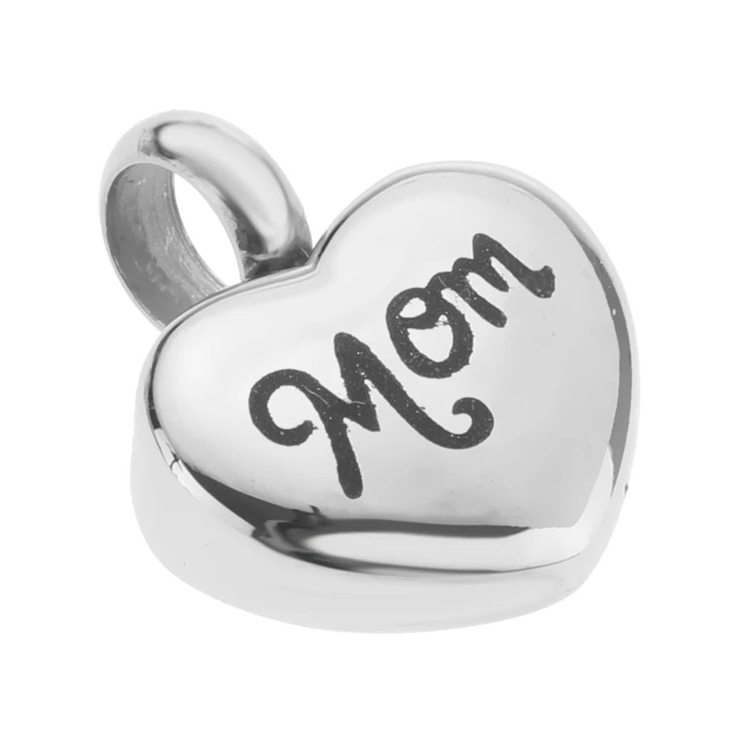 Stainless Steel Love Heart Urn Pendant Memorial Cremation Ash Holder Dad/Mom/Husband/Wife/Brother/Sister